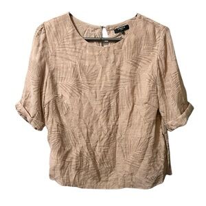 FRNCH Paris Boho Leaf Open Back Blouse MEDIUM